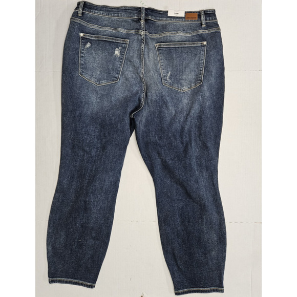 Judy Blue Boyfriend Fit Jeans Women's Size 24w High Waist Stretch Distressed - Picture 7 of 8